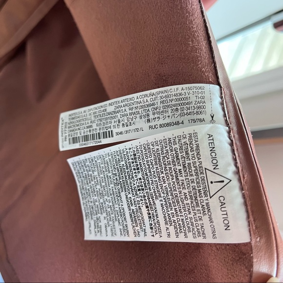 Zara Burgundy Leather Dress - Picture 3 of 6